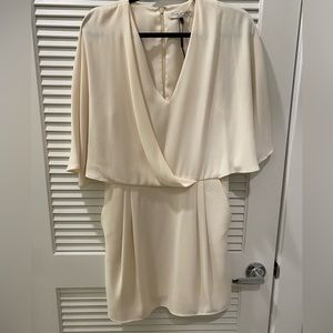 Halston Heritage ivory crepe dress